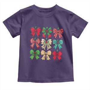 Merry Christmas Coquette Bow Baby Shirt Festive Xmas Vibe TS02 Purple Print Your Wear
