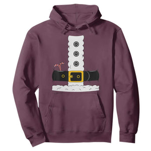 Santa Claus Suit Costume Hoodie Retro Festive Christmas Vibe TS02 Maroon Print Your Wear