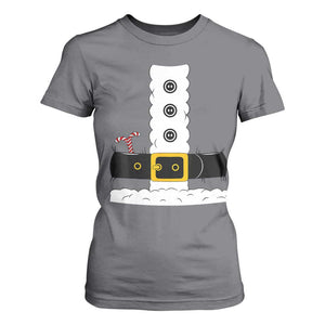 Santa Claus Suit Costume T Shirt For Women Retro Festive Christmas Vibe TS02 Charcoal Print Your Wear