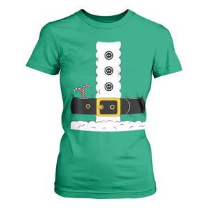 Santa Claus Suit Costume T Shirt For Women Retro Festive Christmas Vibe TS02 Irish Green Print Your Wear