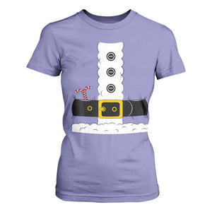 Santa Claus Suit Costume T Shirt For Women Retro Festive Christmas Vibe TS02 Violet Print Your Wear