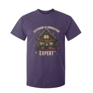 Funny Christmas T Shirt For Kid Exterior Illumination Expert Xmas Lights Home Decor TS02 Purple Print Your Wear