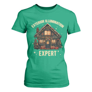 Funny Christmas T Shirt For Women Exterior Illumination Expert Xmas Lights Home Decor TS02 Irish Green Print Your Wear