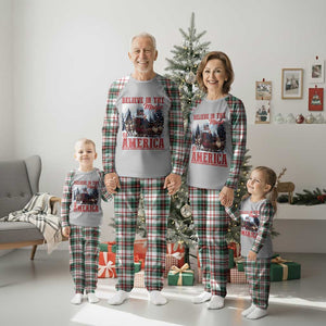 Christmas Trump Plaid Pajama Set Believe In The Magic Of America Make Christmas Great Again US Flag TS02 Christmas Plaid Print Your Wear