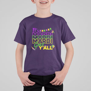 It's Mardi Gras Y'all T Shirt For Kid Shrove Tuesday Beads Blings Costume TS02 Purple Print Your Wear