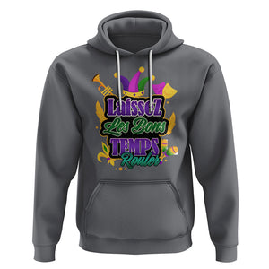 Mardi Gras Hoodie Laissez Les Bons Temps Rouler New Orleans Louisiana Parade TS02 Charcoal Printyourwear