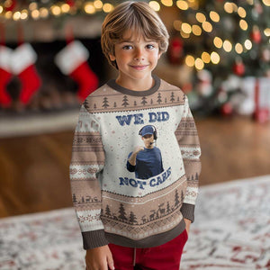 We Did Not Care Funny Hype Coach Ugly Christmas Sweater Blunt Comment Game Day Sports Fan TS02 Mocha Mousse Print Your Wear