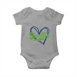 Seattle Heart Blue and Green Game Day Sports Fan Baby Onesie TS02 Sport Gray Print Your Wear
