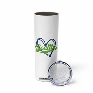 Seattle Heart Blue and Green Game Day Sports Fan Skinny Tumbler TS02 Print Your Wear