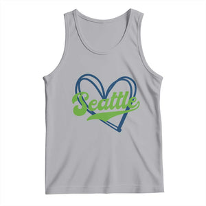 Seattle Heart Blue and Green Game Day Sports Fan Tank Top TS02 Athletic Heather Print Your Wear