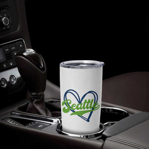 Seattle Heart Blue and Green Game Day Sports Fan Tumbler Cup TS02 Print Your Wear