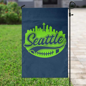 Seattle Pride Skyline Football Lover Garden Flag Game Day Sports Fan TS02 Print Your Wear