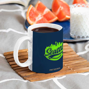 Seattle Pride Skyline Football Lover Coffee Mug Game Day Sports Fan TS02 Print Your Wear
