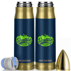Seattle Pride Skyline Football Lover Bullet Tumbler Game Day Sports Fan TS02 Navy Print Your Wear