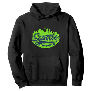 Seattle Pride Skyline Football Lover Hoodie Game Day Sports Fan TS02 Black Print Your Wear