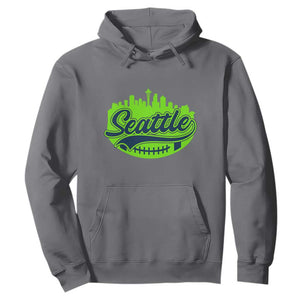 Seattle Pride Skyline Football Lover Hoodie Game Day Sports Fan TS02 Charcoal Print Your Wear