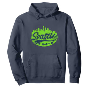 Seattle Pride Skyline Football Lover Hoodie Game Day Sports Fan TS02 Navy Print Your Wear