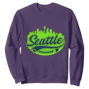 Seattle Pride Skyline Football Lover Sweatshirt Game Day Sports Fan TS02 Purple Print Your Wear