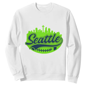 Seattle Pride Skyline Football Lover Sweatshirt Game Day Sports Fan TS02 White Print Your Wear