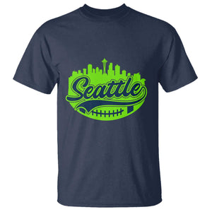 Seattle Pride Skyline Football Lover T Shirt Game Day Sports Fan TS02 Navy Print Your Wear