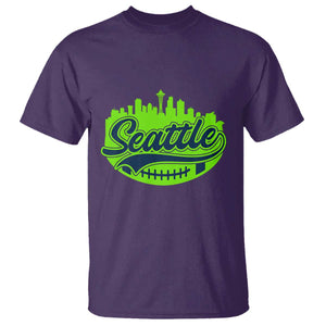Seattle Pride Skyline Football Lover T Shirt Game Day Sports Fan TS02 Purple Print Your Wear