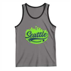 Seattle Pride Skyline Football Lover Tank Top Game Day Sports Fan TS02 Deep Heather Black Print Your Wear