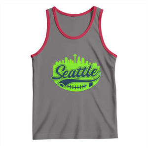Seattle Pride Skyline Football Lover Tank Top Game Day Sports Fan TS02 Deep Heather Red Print Your Wear