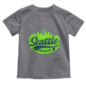 Seattle Pride Skyline Football Lover Toddler T Shirt Game Day Sports Fan TS02 Charcoal Print Your Wear