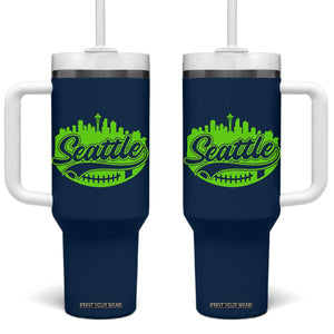 Seattle Pride Skyline Football Lover Tumbler With Handle Game Day Sports Fan TS02 One Size: 40 oz Navy Print Your Wear