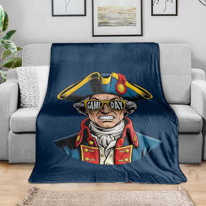 Vintage Game Day Patriot Throw Blanket Revolutionary Colonial Mascot Football Fan TS02 Print Your Wear