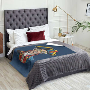 Vintage Game Day Patriot Throw Blanket Revolutionary Colonial Mascot Football Fan TS02 Print Your Wear