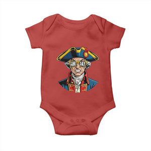 Vintage Game Day Patriot Baby Onesie Revolutionary Colonial Mascot Football Fan TS02 Red Print Your Wear