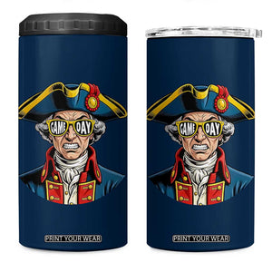 Vintage Game Day Patriot 4 in 1 Can Cooler Tumbler Revolutionary Colonial Mascot Football Fan TS02 One Size: 16 oz Navy Print Your Wear