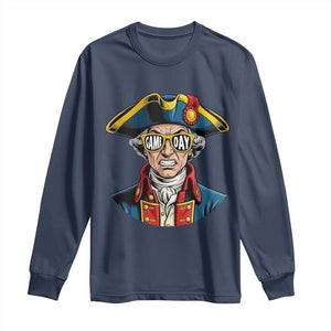 Vintage Game Day Patriot Long Sleeve Shirt Revolutionary Colonial Mascot Football Fan TS02 Navy Print Your Wear