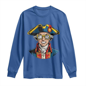 Vintage Game Day Patriot Long Sleeve Shirt Revolutionary Colonial Mascot Football Fan TS02 Royal Blue Print Your Wear