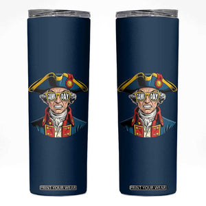 Vintage Game Day Patriot Skinny Tumbler Revolutionary Colonial Mascot Football Fan TS02 Navy Print Your Wear