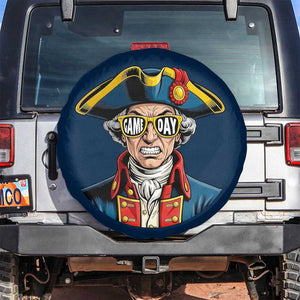 Vintage Game Day Patriot Spare Tire Cover Revolutionary Colonial Mascot Football Fan TS02 No hole Navy Print Your Wear