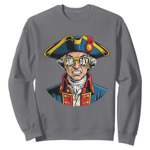 Vintage Game Day Patriot Sweatshirt Revolutionary Colonial Mascot Football Fan TS02 Charcoal Print Your Wear