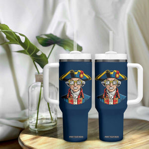 Vintage Game Day Patriot Tumbler With Handle Revolutionary Colonial Mascot Football Fan TS02 Print Your Wear