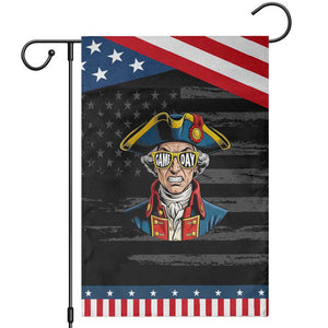 Vintage Game Day Patriot Garden Flag Revolutionary Colonial Mascot Football Fan TS02 Distressed Black Blue Print Your Wear