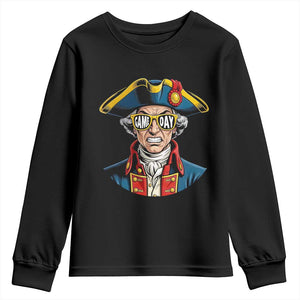 Vintage Game Day Patriot Youth Sweatshirt Revolutionary Colonial Mascot Football Fan TS02 Black Print Your Wear