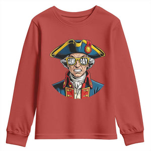 Vintage Game Day Patriot Youth Sweatshirt Revolutionary Colonial Mascot Football Fan TS02 Red Print Your Wear