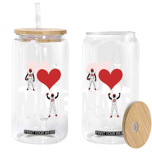 I Love Maye Red Heart Glass Can Football Fan Celebration TS02 Print Your Wear