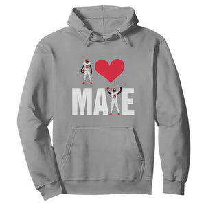 I Love Maye Red Heart Hoodie Football Fan Celebration TS02 Sport Gray Print Your Wear