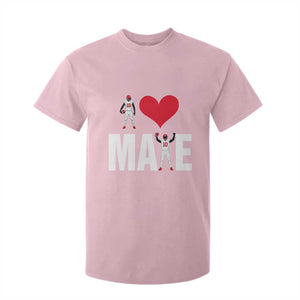 I Love Maye Red Heart T Shirt For Kid Football Fan Celebration TS02 Light Pink Print Your Wear