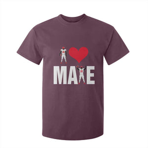 I Love Maye Red Heart T Shirt For Kid Football Fan Celebration TS02 Maroon Print Your Wear
