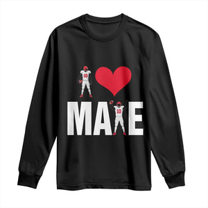 I Love Maye Red Heart Long Sleeve Shirt Football Fan Celebration TS02 Black Print Your Wear