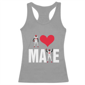 I Love Maye Red Heart Racerback Tank Top Football Fan Celebration TS02 Sport Gray Print Your Wear