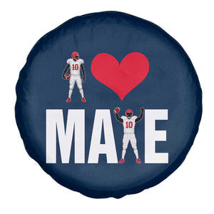 I Love Maye Red Heart Spare Tire Cover Football Fan Celebration TS02 Print Your Wear