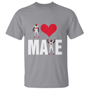 I Love Maye Red Heart T Shirt Football Fan Celebration TS02 Sport Gray Print Your Wear